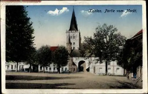 Ak Xanten am Niederrhein, Partie vom Markt