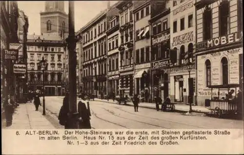 Ak Berlin Mitte, Der Hohe Steinweg, Geschäfte E. Lachotzki, Cachenez