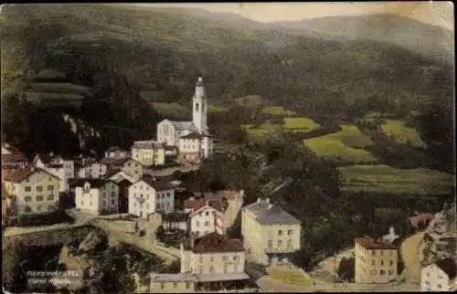 Ak Tiefenkastell Tiefencastel Kanton Graubünden, Gesamtansicht, Hotel Albula