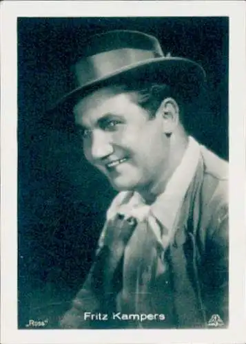 Sammelbild Schauspieler Fritz Kampers, Portrait, Bild Nr. 627