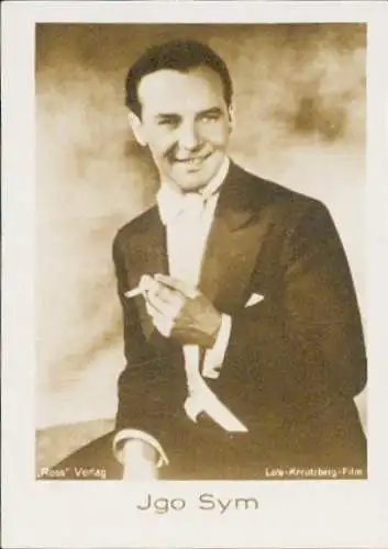 Sammelbild Schauspieler Igo Sym, Portrait, Bild Nr. 444