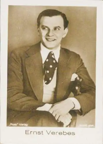 Sammelbild Schauspieler Ernst Verebes, Portrait, Bild Nr. 471