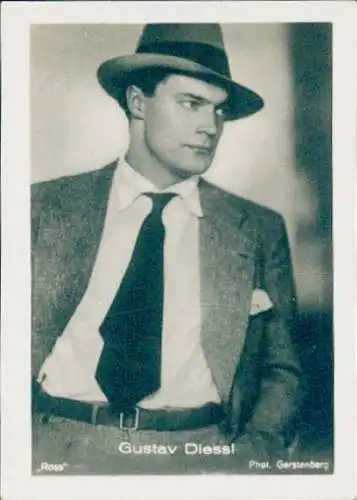 Sammelbild Schauspieler Gustav Diessl, Portrait, Bild Nr. 583