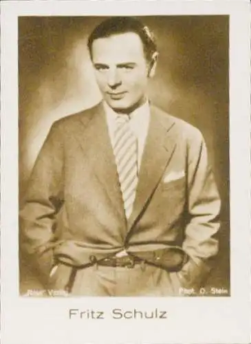 Sammelbild Schauspieler Fritz Schulz, Portrait, Bild Nr. 486