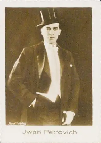 Sammelbild Schauspieler Iwan Petrovich, Portrait, Bild Nr. 484