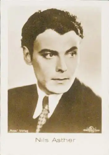 Sammelbild Schauspieler Nils Asther, Portrait, Bild Nr. 490