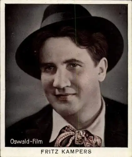 Sammelbild Schauspieler Fritz Kampers, Portrait, Bild Nr. 128
