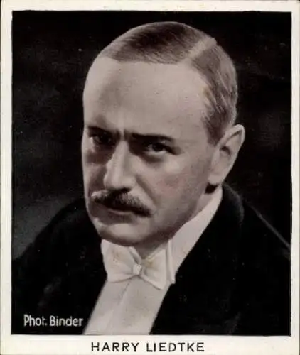 Sammelbild Schauspieler Harry Liedtke, Portrait, Bild Nr. 100