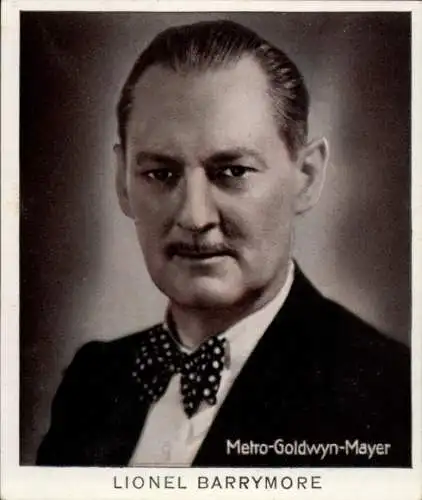 Sammelbild Schauspieler Lionel Barrymore, Portrait, Bild Nr. 167