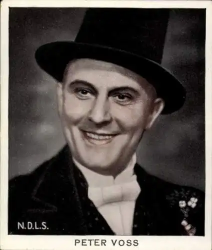 Sammelbild Schauspieler Peter Voss, Portrait, Bild Nr. 80