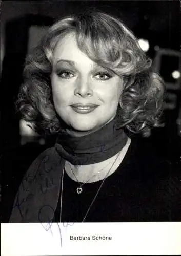 Ak Schauspielerin Barbara Schöne, Portrait, Autogramm