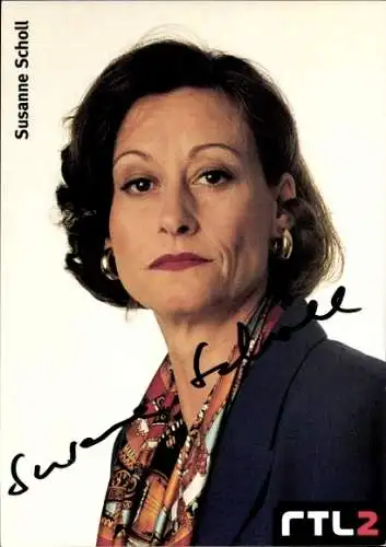 Ak Schauspielerin Susanne Scholl, Portrait, RTL2, Autogramm