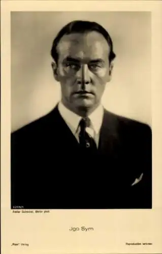 Ak Schauspieler Igo Sym, Portrait