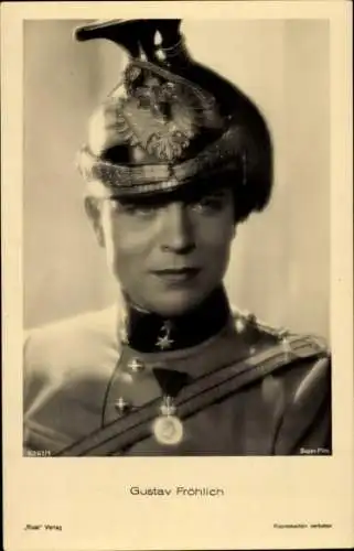 Ak Schauspieler Gustav Fröhlich, Portrait in Uniform, Filmkostüm