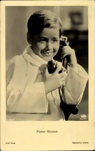 Ak Schauspieler Peter Bosse, Portrait, Telefon