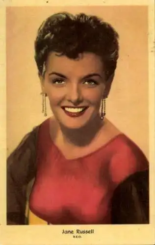 Ak Schauspielerin Jane Russell, Portrait