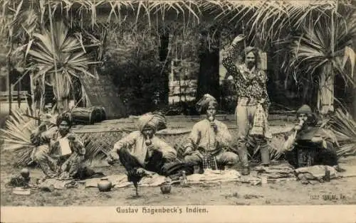 Ak Gustav Hagenbeck's Indien, Völkerschau