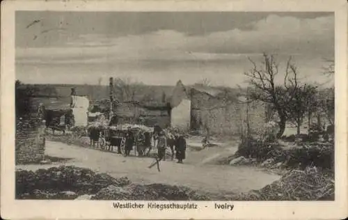 Ak Ivoiry Meuse, Westlicher Kriegsschauplatz, Kriegszerstörungen, I WK