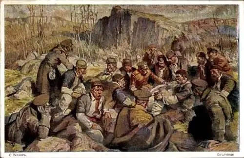 Künstler Ak Welkow, Simeon, Bulgarische Soldaten, 1. WK