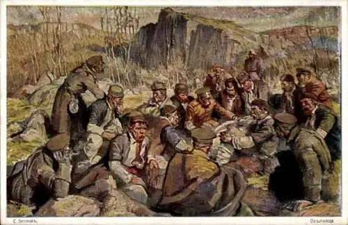 Künstler Ak Welkow, Simeon, Bulgarische Soldaten, 1. WK
