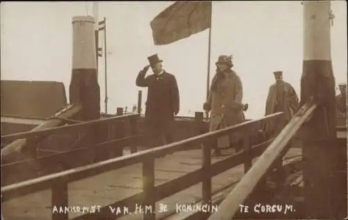 Foto Ak Gorinchem Südholland Niederlande, Ankunft der Königin Wilhelmina