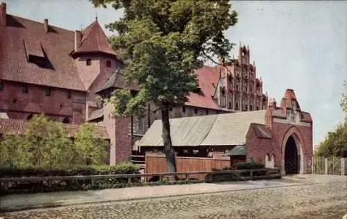 Ak Marienburg Malbork Westpreußen, Nordseite der Burg