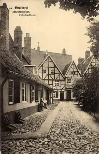 Ak Stralsund in Vorpommern, Johanneskloster, Pfründnerhäuser