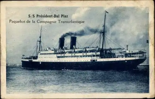 Ak Paquebot-Präsident Dal Piaz, CGT, French Line