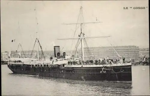 Ak Dampfer Congo, Messageries Maritimes