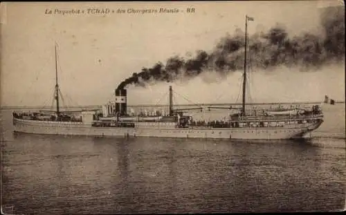 Ak Paquebot Chad, Compagnie des Chargeurs Réunis