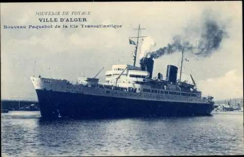 Ak Dampfer Ville d'Alger, CGT, French Line
