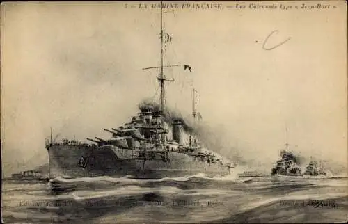 Ak Französisches Kriegsschiff Jean Bart