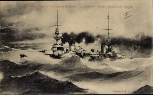 Ak Französisches Kriegsschiff Patrie