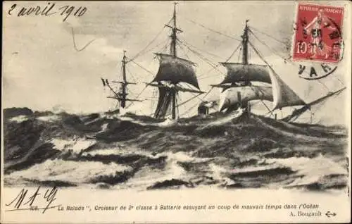 Ak Französisches Kriegsschiff Naiade