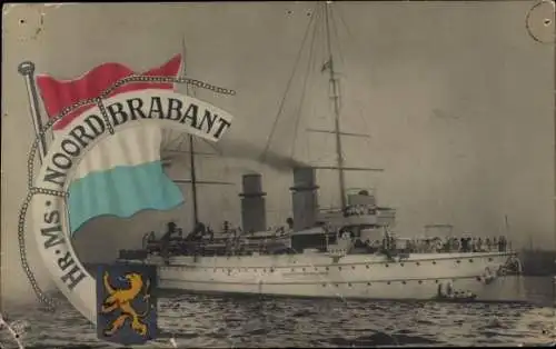Ak Niederländisches Kriegsschiff, Hr.Ms. Noord Brabant