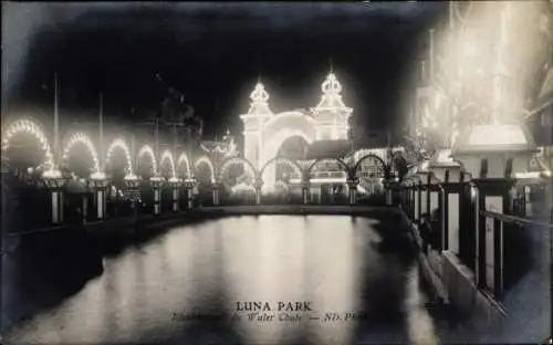 Ak Paris XVI, Luna Park, Water Chute