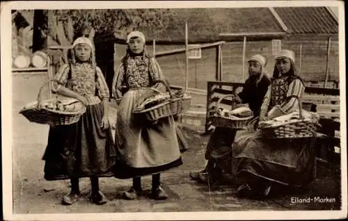 Ak Eiland-Marken Niederlande, Niederländische Volkstrachten