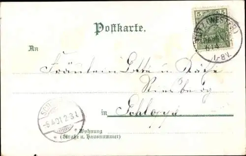 Litho Glückwunsch Ostern, Osterei, Kinder