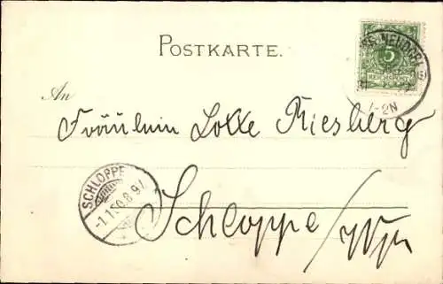 Ak Glückwunsch Neujahr, Jahreszahl 1900