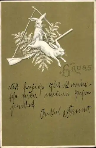 Ak Fliehende Hasen, Jagd, Gewehr