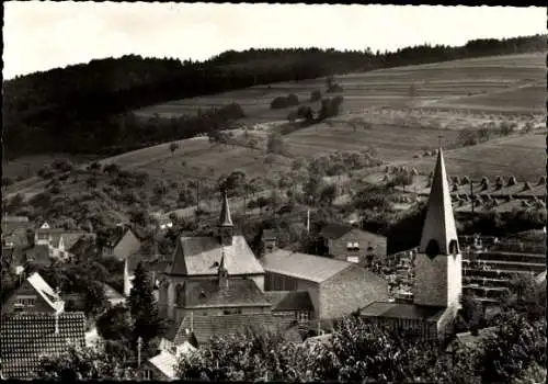 Ak Hessenthal Mespelbrunn im Spessart, Gesamtansicht, Wallfahrts Kirche