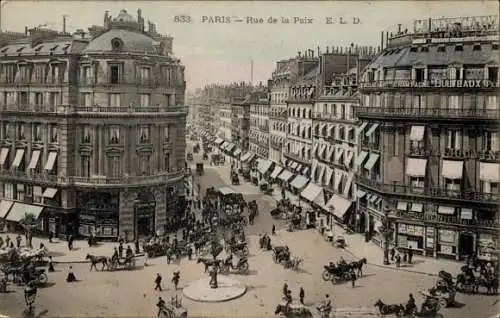 Ak Paris VIIIe Élysée, Rue de la Paix