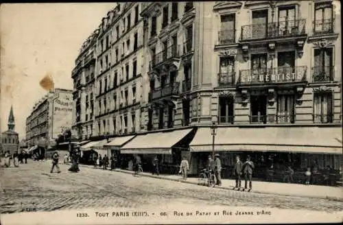 Ak Paris XIII, Rue de Patay und Rue Jeanne d’Arc