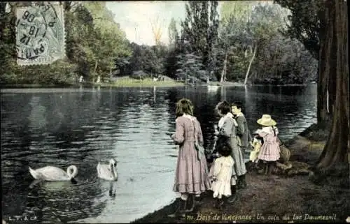 Ak Paris XII Bois de Vincennes, eine Ecke des Daumesnil-Sees