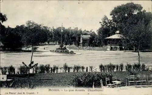 Ak Mexiko, Chapultepec, Allee