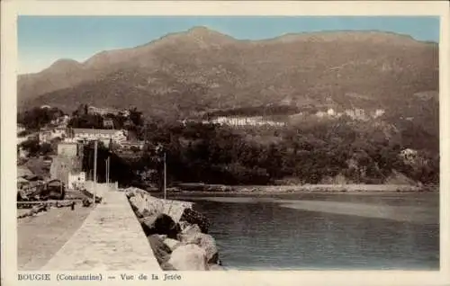 Ak Bougie Constantine Algerien, Vue de la Jetee