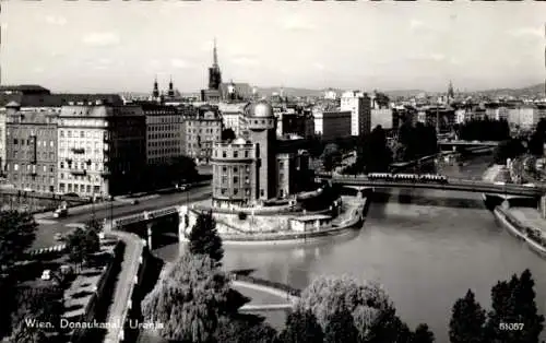 Ak Wien 1 Innere Stadt, Donaukanal, Urania