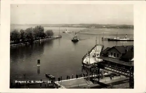 Ak Bregenz am Bodensee Vorarlberg, Hafen