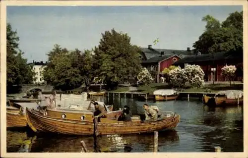 Ak Kristinehamn Schweden, Hafen, Boote