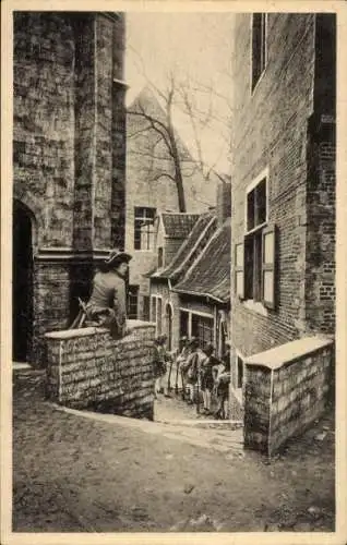 Ak Brüssel, Gildenhof, Isabellastraat, Männer in Uniform